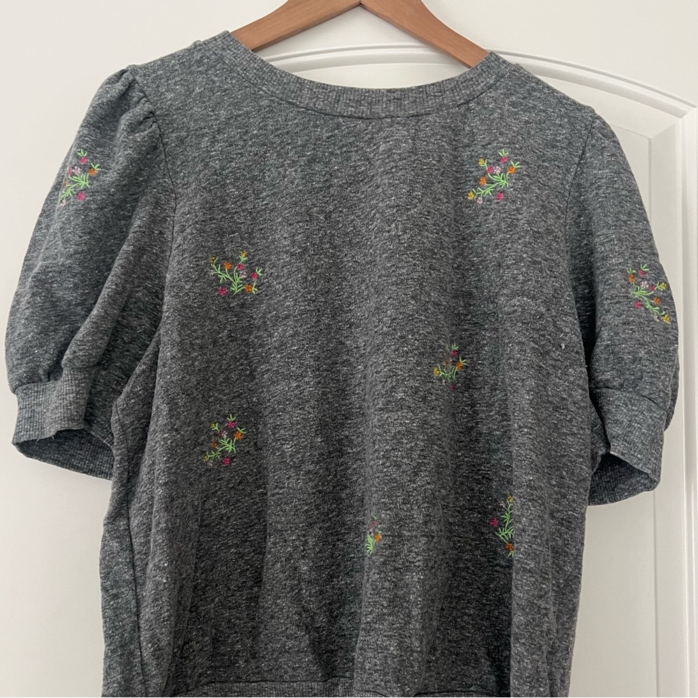 Anthropology Puff-sleeve sweatshirt